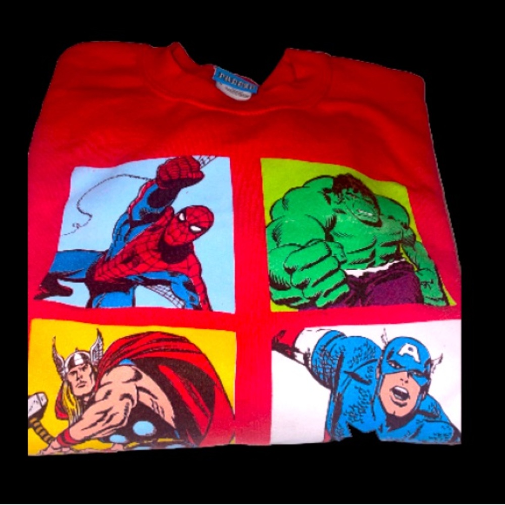 Vintage FREEZE Marvel Superhero Crew neck Sweatshirt  Red Size  Medium